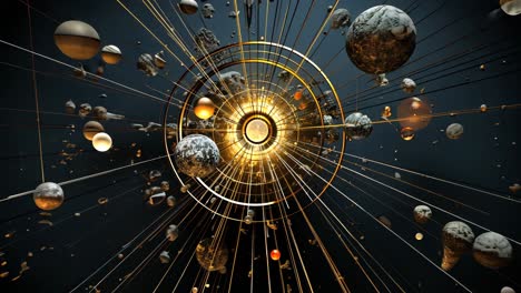 cosmic exploration of planets and celestial bodies in dynamic motion