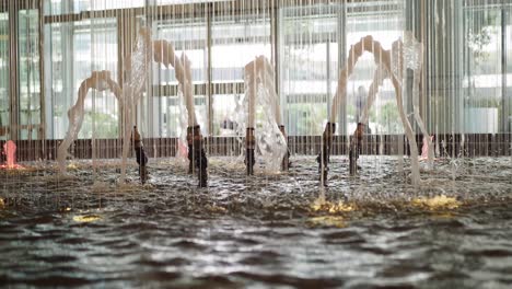 Indoor Water Fountain with Cascading Water and Multiple Jets