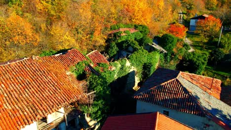 Un-Vídeo-Aéreo-De-Un-Dron-En-4k-Revela-La-Inquietante-Belleza-De-Slapnik,-Un-Pueblo-Abandonado-En-Brda,-Eslovenia