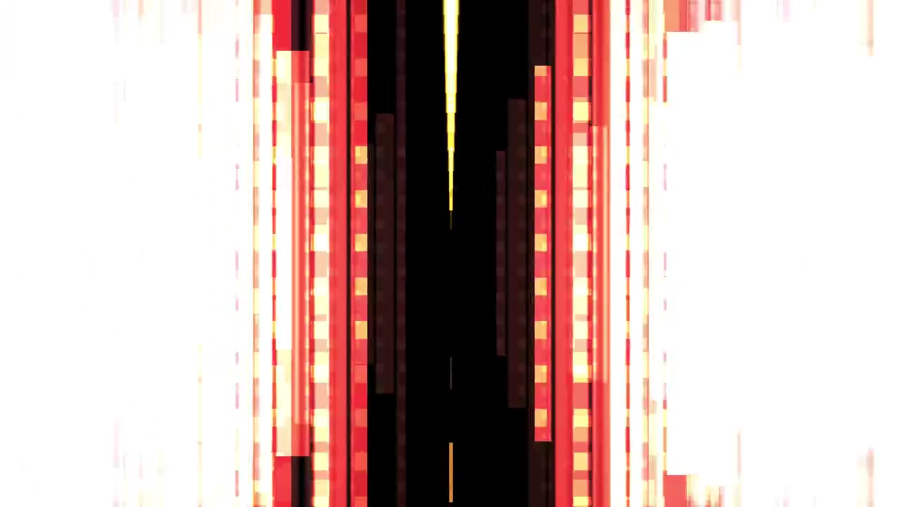 Abstract Digital Data Flowing Through a Futuristic Corridor