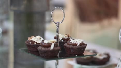 decorated savoury cupcakes with chocolate flavour frosting decoration