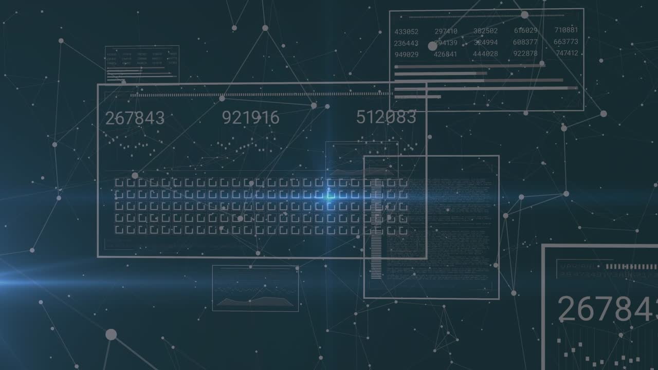 Animation of data processing over spots