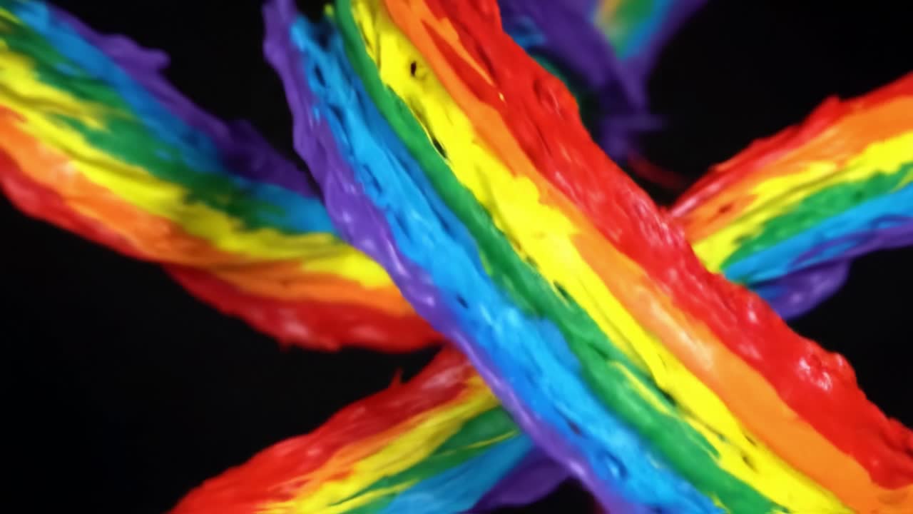 Rainbow Paint Splashes