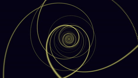 futuristic neon lines in spiral on black gradient