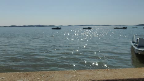 a low-fly between fishing boats