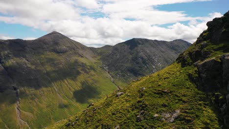 aerial reveal of scottish highlands, scotland