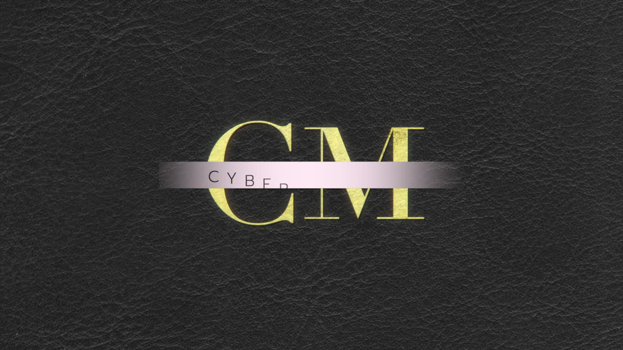 Golden Text: Retro Cyber Mondays Black Pattern