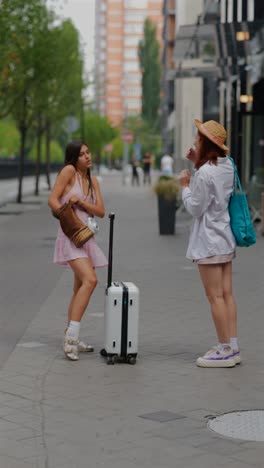 two women on a city trip