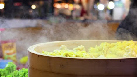 dumplings steaming at ao nang landmark market