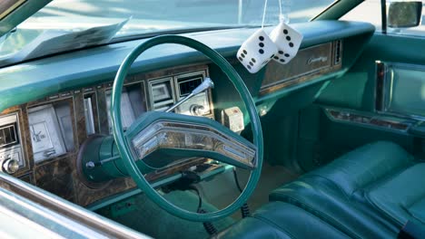 1970's lincoln continental car interior, american car, classic vehicle interior