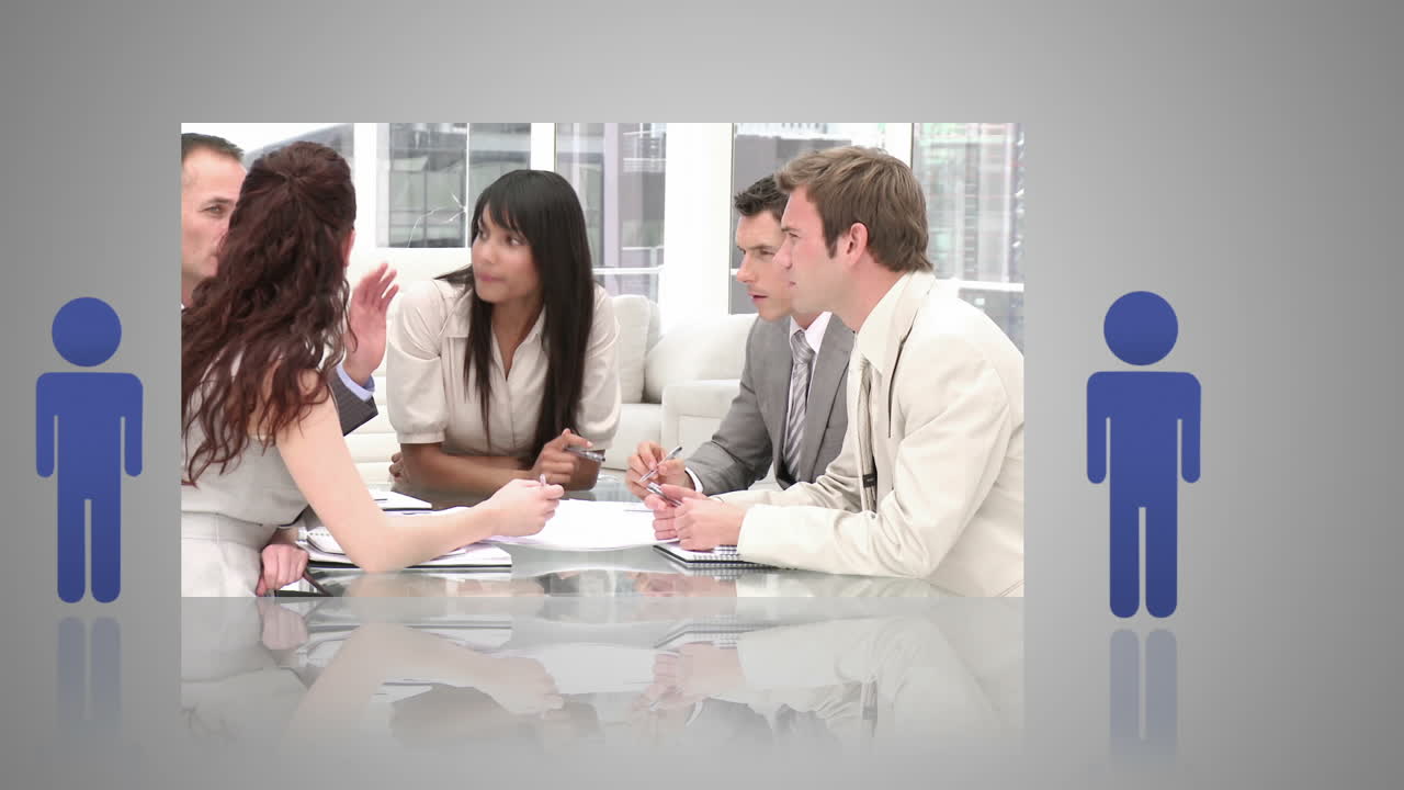 비즈니스 클립의 몽타지