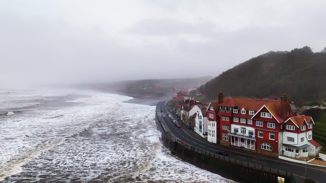 폭풍우의 겨울 장면