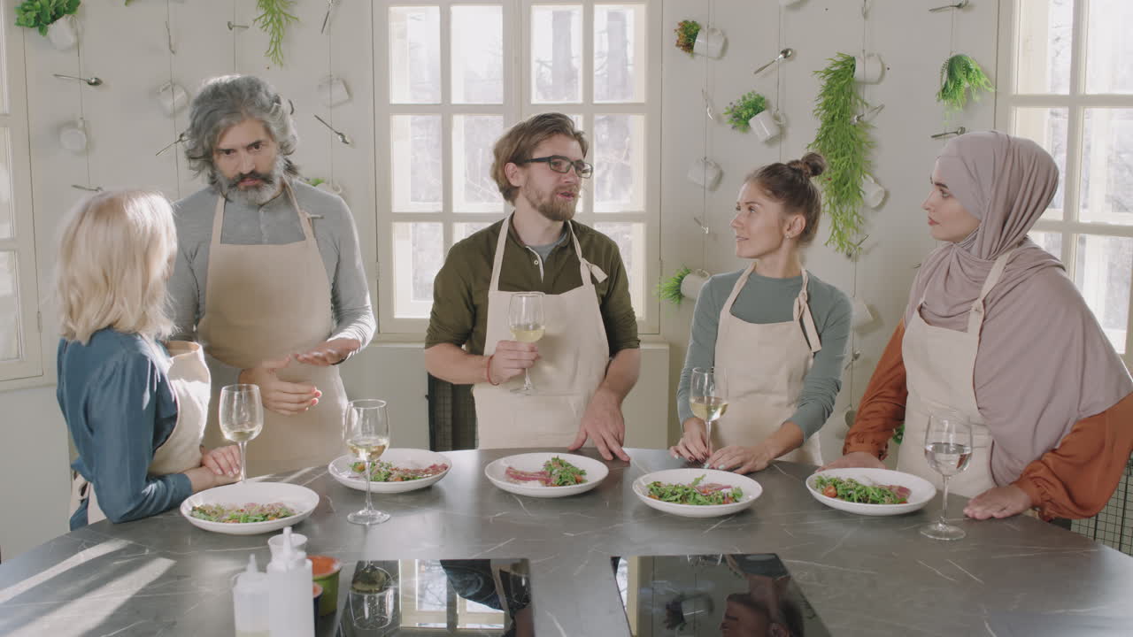 People Enjoying a Cooking Class