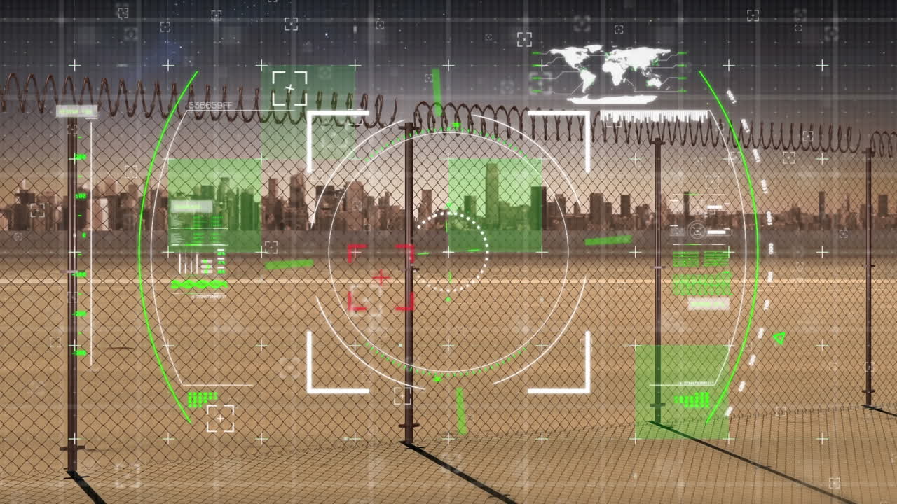 ビューファインダーインターフェースと未来的なサークル