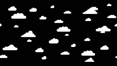 4K Moving Clouds - Black and White Loopable Video