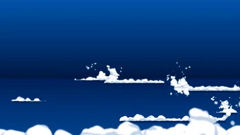 smoke animation from fast movement. animation element for game. cartoon steam clouds. loop blue animation.