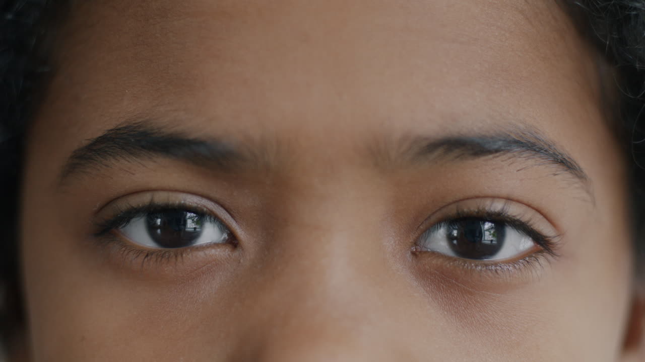 Close-up of a woman's face and eyes