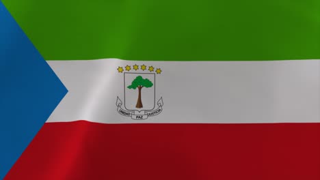 la bandera de guinea ecuatorial en movimiento 4k fondo de papel tapiz en movimiento
