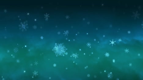 Snow-falling-on-blue-background