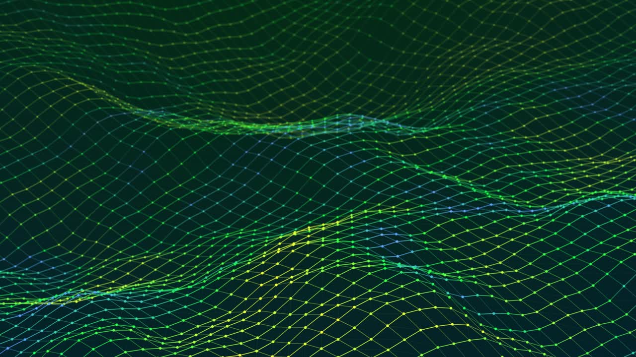 sfondo digitale astratto. flusso di big data. movimento di linee e punti collegati. il concetto di scienza, tecnologia, business, spazio. 3d. animazione in loop. 4k