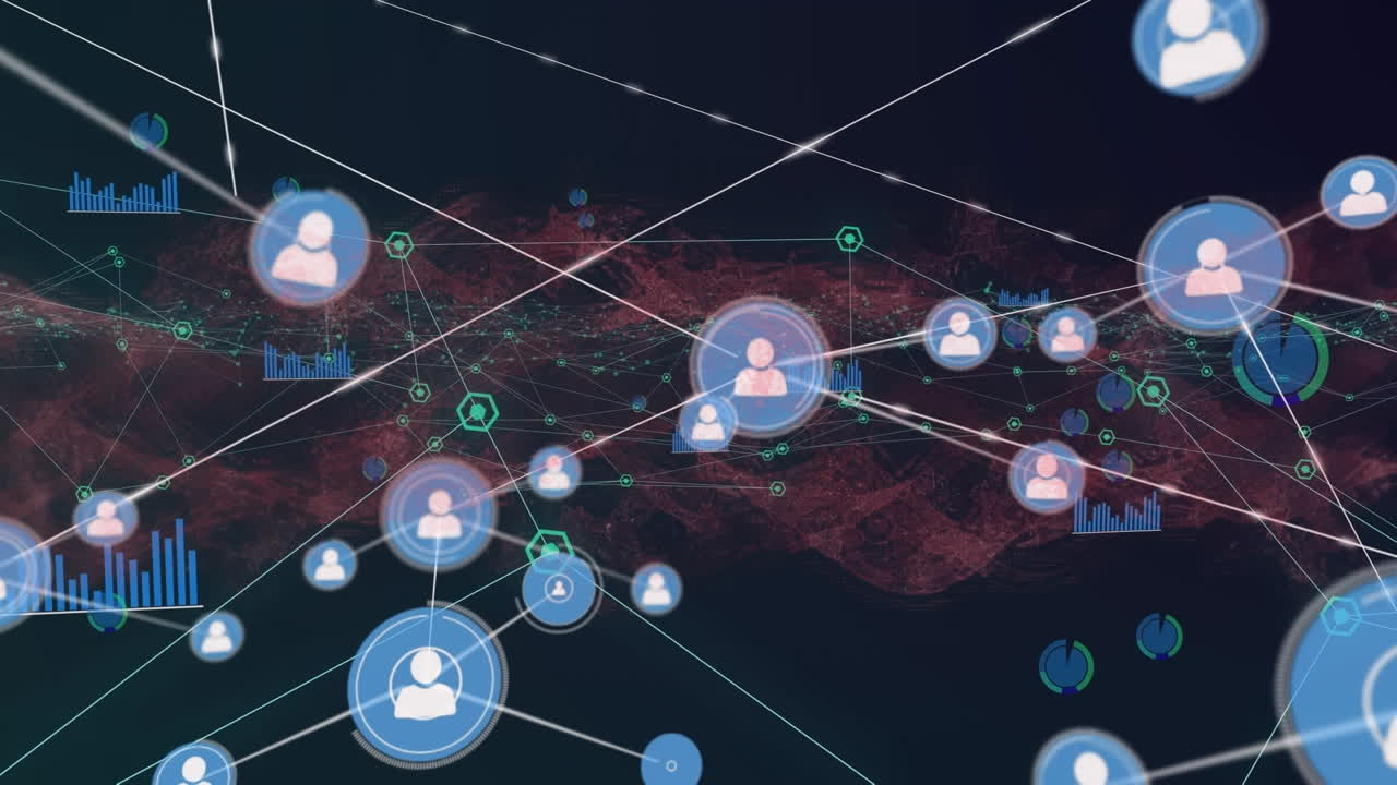 Animation of connections and data processing over dna strand