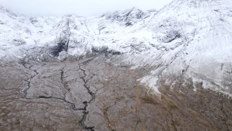 un lago sereno rodeado de altas montañas cubiertas de nieve en escocia