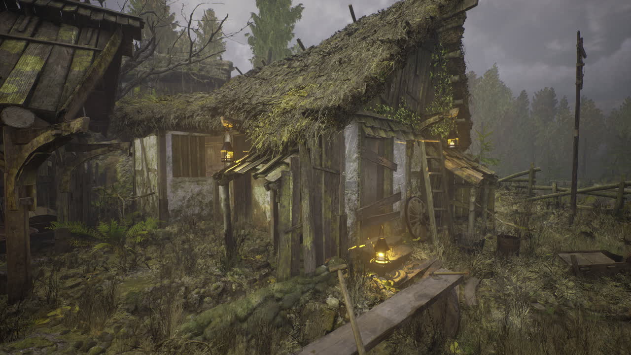 Abandoned village reveals natures reclaiming beauty in a haunting landscape