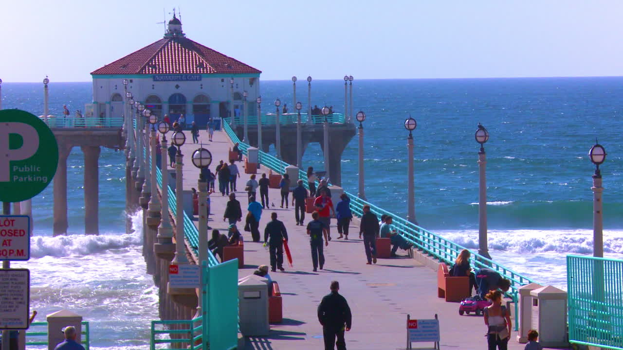 로스 앤젤레스 지역의 부두 설정 샷