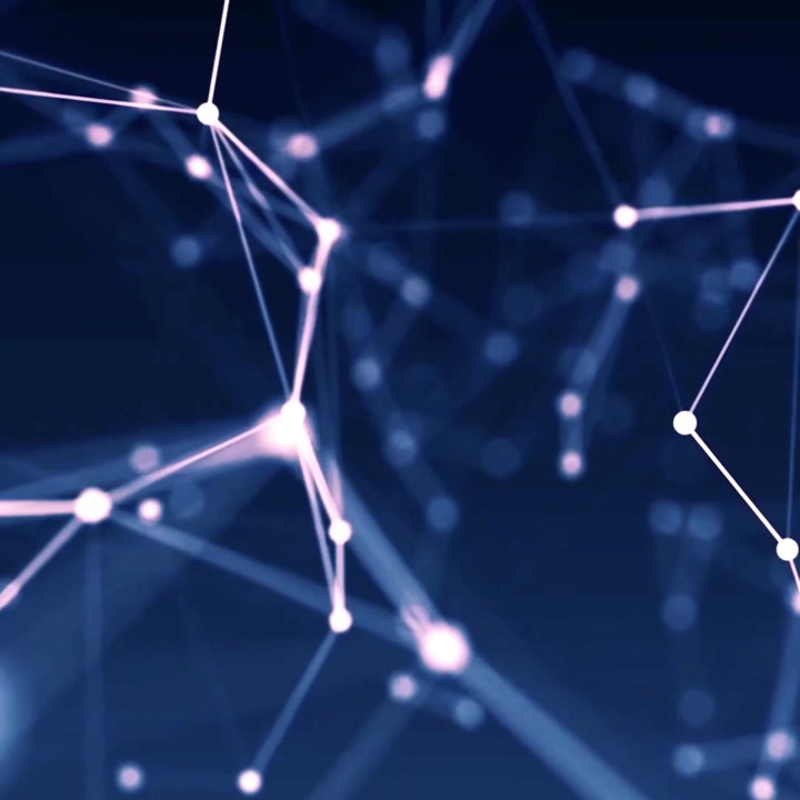 Abstract Digital Network Connection with Glowing Dots and Lines