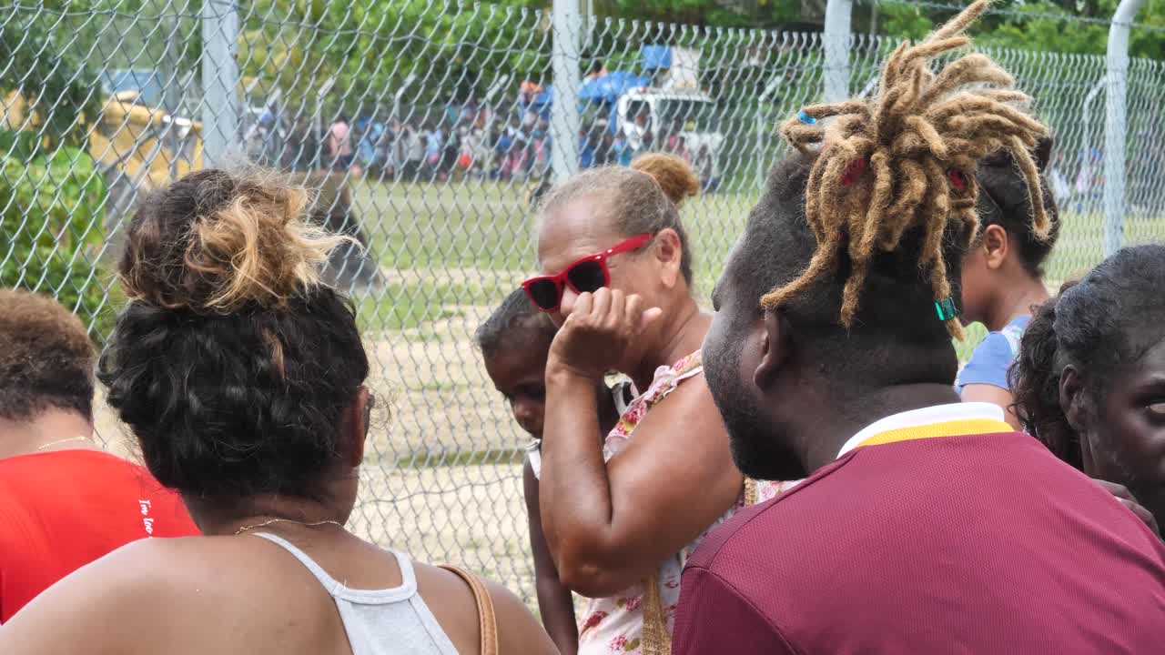 Locals of the island of Munda welcome Solomon Airlines- first Intenational Inaugural Flight to Munda from Brisbane.Munda - Solomon Islands - 23th of April 2019