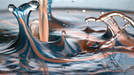 water splash with orange and blue colors