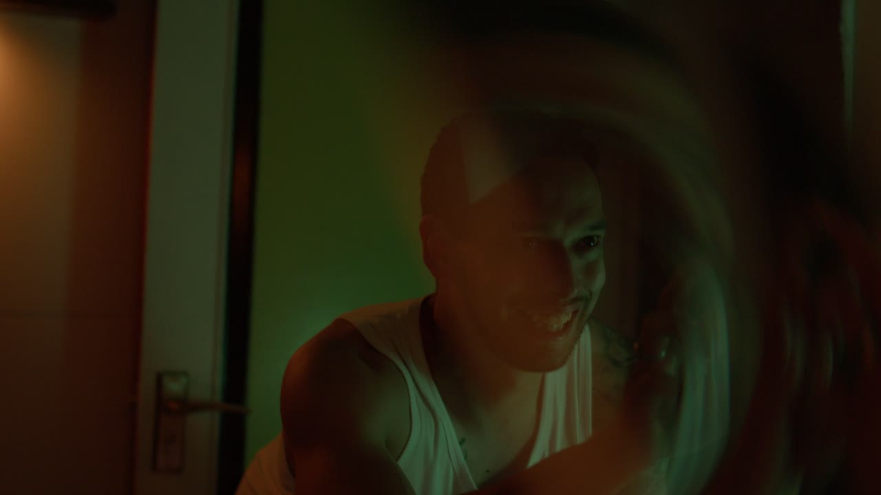 Man in Tank Top with Motion Blur