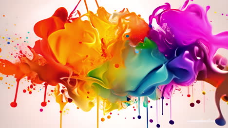a vibrant burst of colors on a clean canvas
