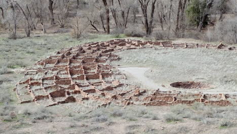 central plaza of ancestral pueblo dwellings