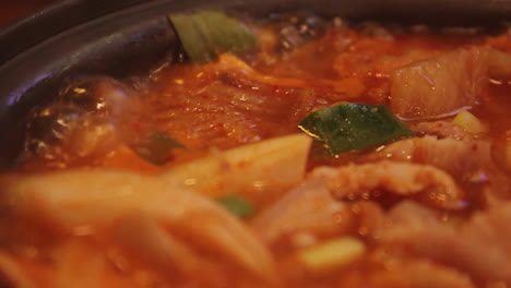 Kimchi-Boiling-and-Bubbling-in-Pot-in-Seoul-South-Korea