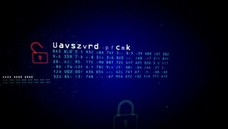 crimen cibernético y seguridad de internet animación en bucle