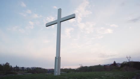 Wooden-cross-against-the-evening-sky