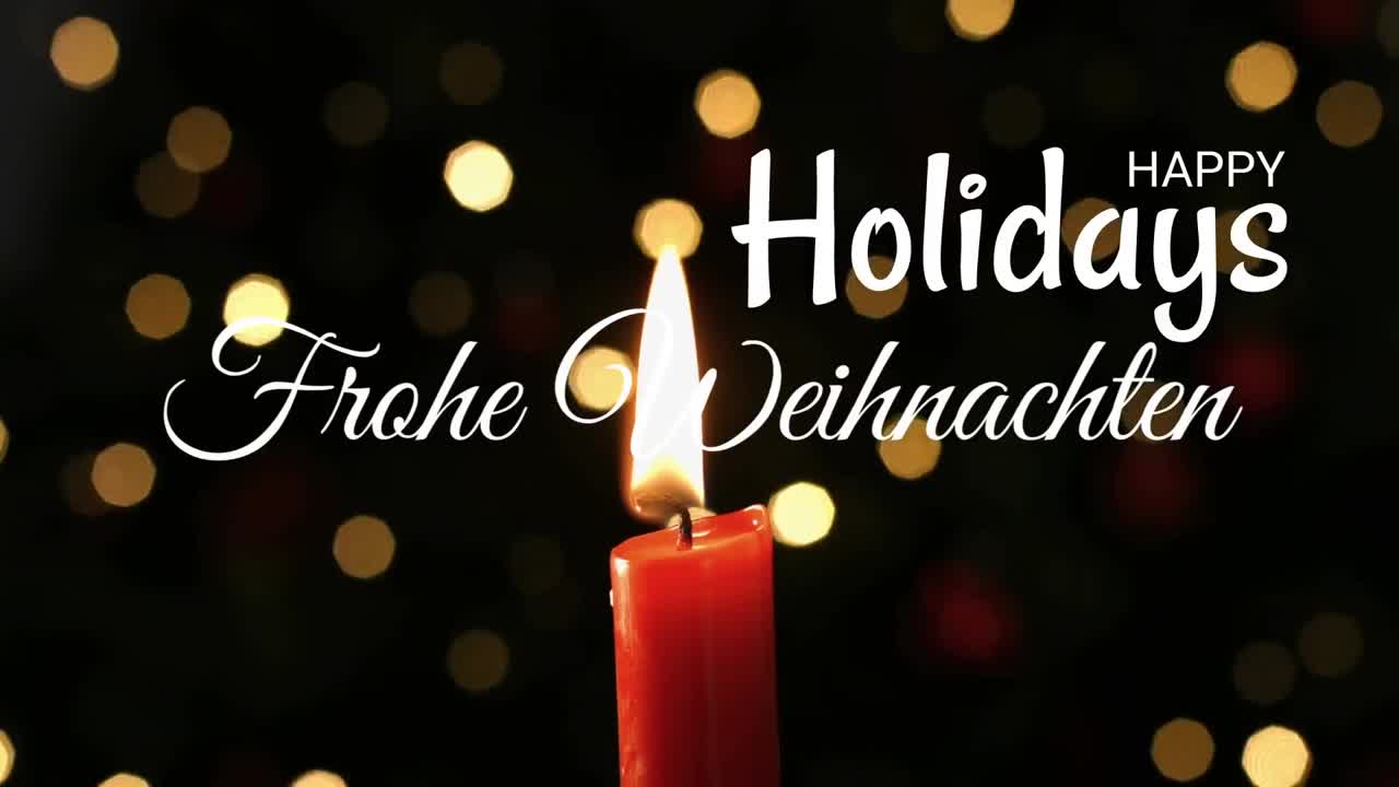 animación de frohe weihnachten felicitaciones de navidad texto sobre vela