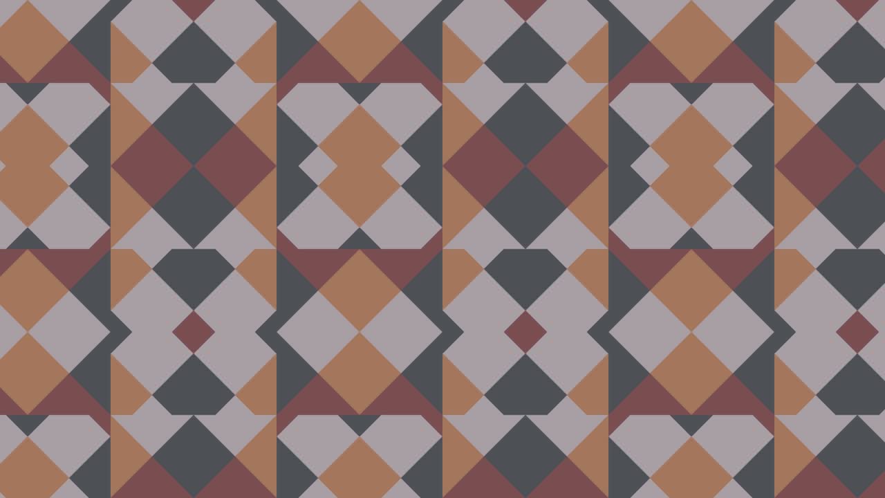 Modern seamless loop animated pattern with multicolor geometric shapes. Trendy motion graphic background in a flat design with geometric elements
