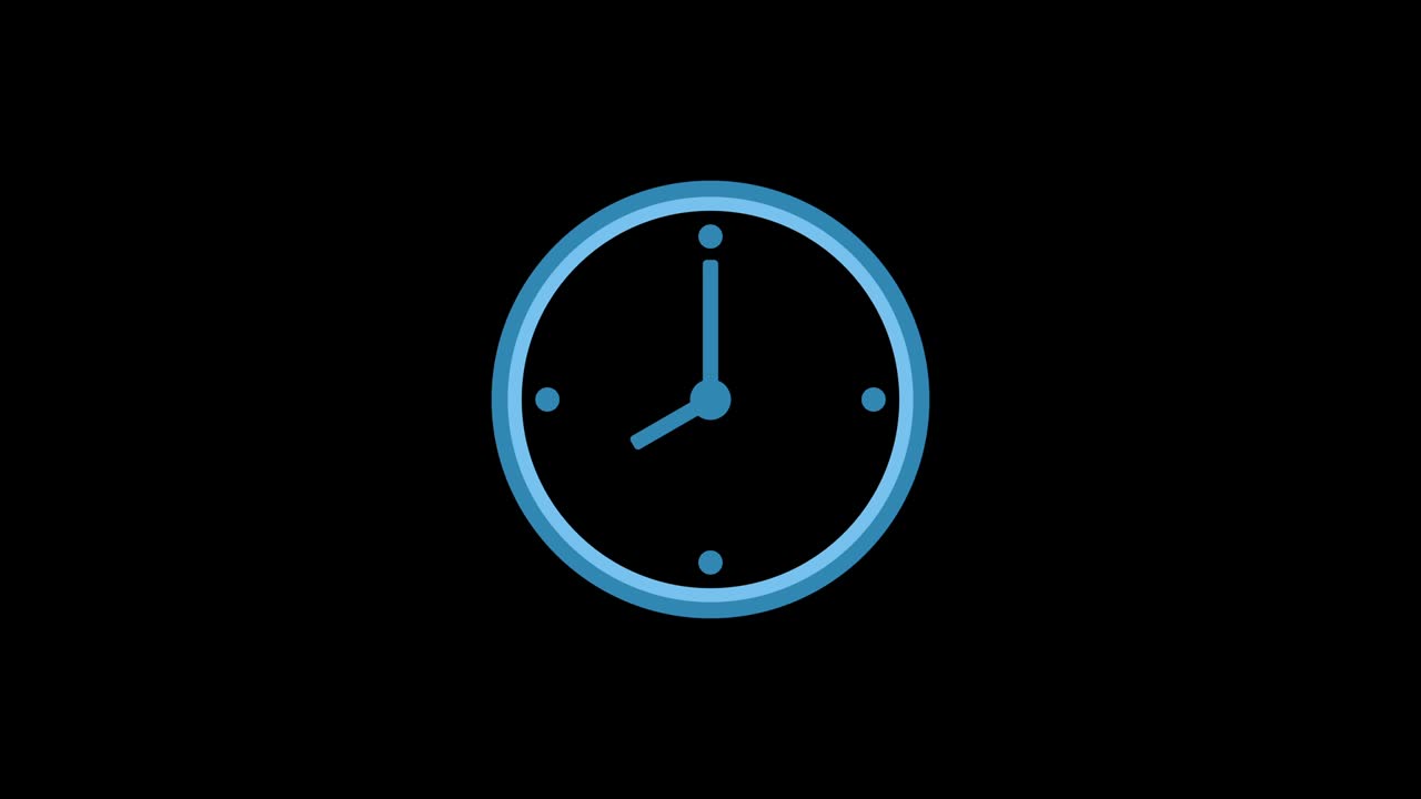 Icona animata del cronometro. Orologio con lancette in movimento. Scorrere del tempo e timelapse. Animazione piatta in stile cartone animato di un elemento UI