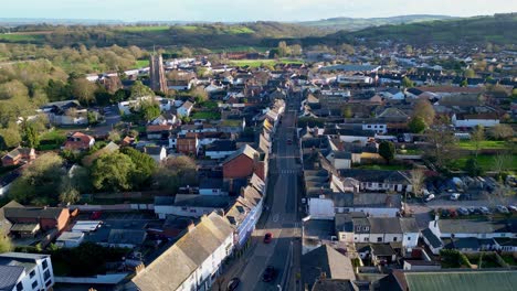 Imágenes-Aéreas-De-Drones-De-Cullompton-En-Devon,-Inglaterra