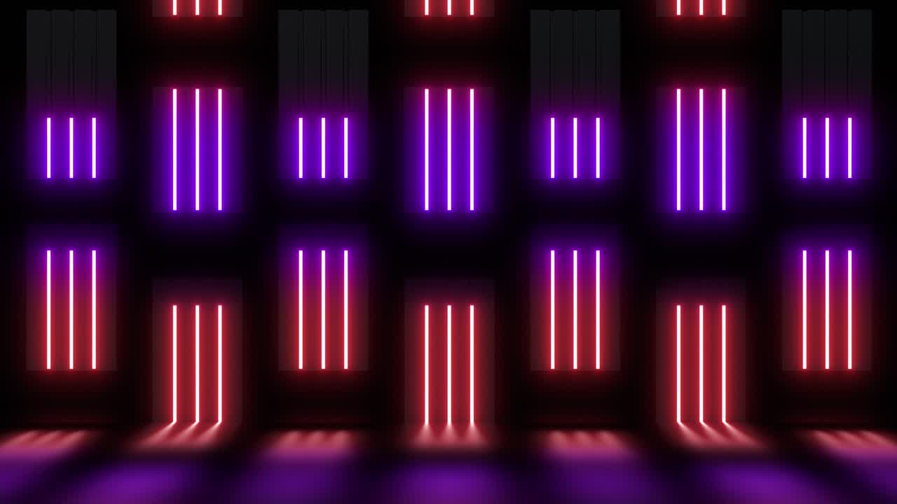 fondo de pared con luces de neón