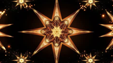 golden fractal star pattern
