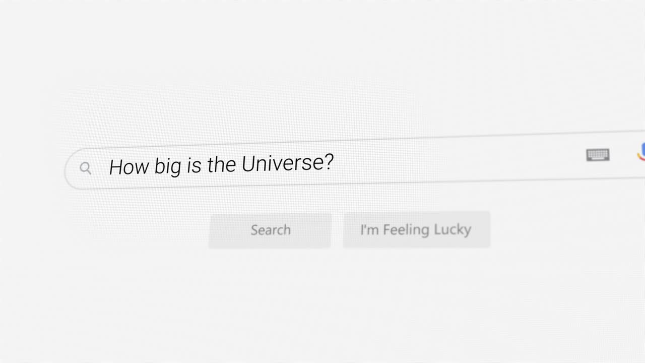 Searching for How big is the Universe? on Internet browser