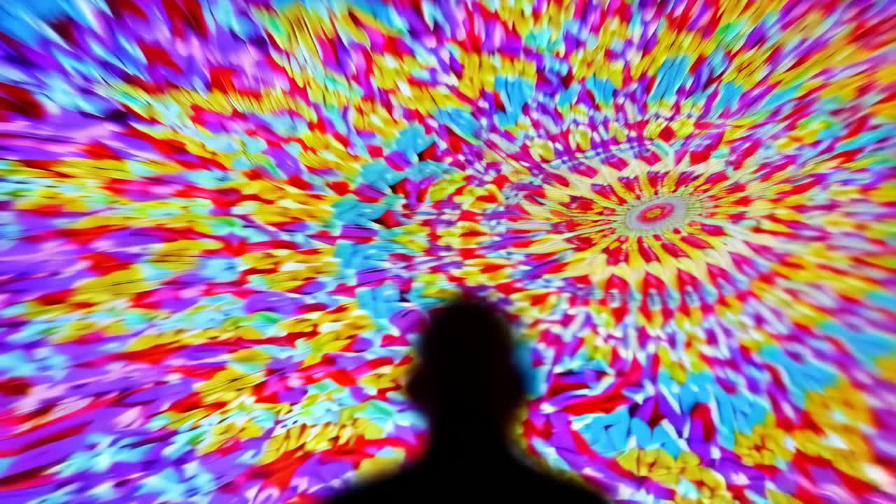 Abstract Projection Art with Shadow