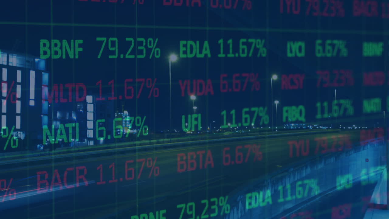 Animazione di statistiche ed elaborazione dati su un paesaggio urbano