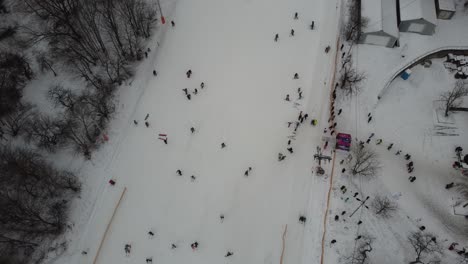 Skisport,-Winterschnee.-Bäume-Im-Wald-Mit-Show-Bedeckt.-Kaltes-Winterschneitwetter.-Skigebiet.-Ukraine,-Kiew