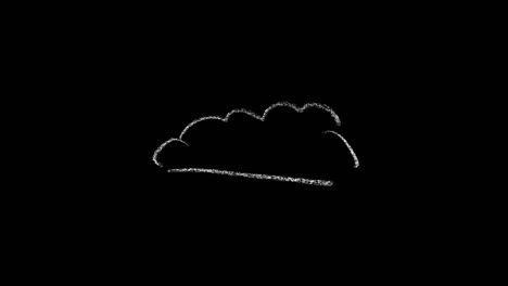 clouds hand drawn animation with screen blending mode stock video