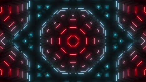 neon geometric kaleidoscope patterns