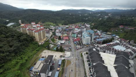 general landscape view of the brinchang district within the cameron highlands area of malaysia